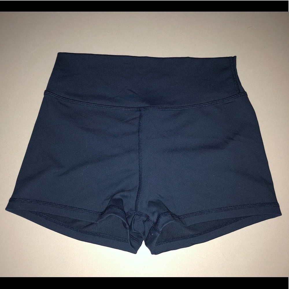 Muscle Nation high waisted booty shorts navy blue